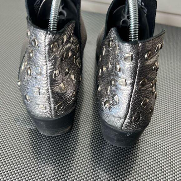 Musse & Cloud Women's Arya Ankle Boot Silver Studded Size 10 - Picture 8 of 9